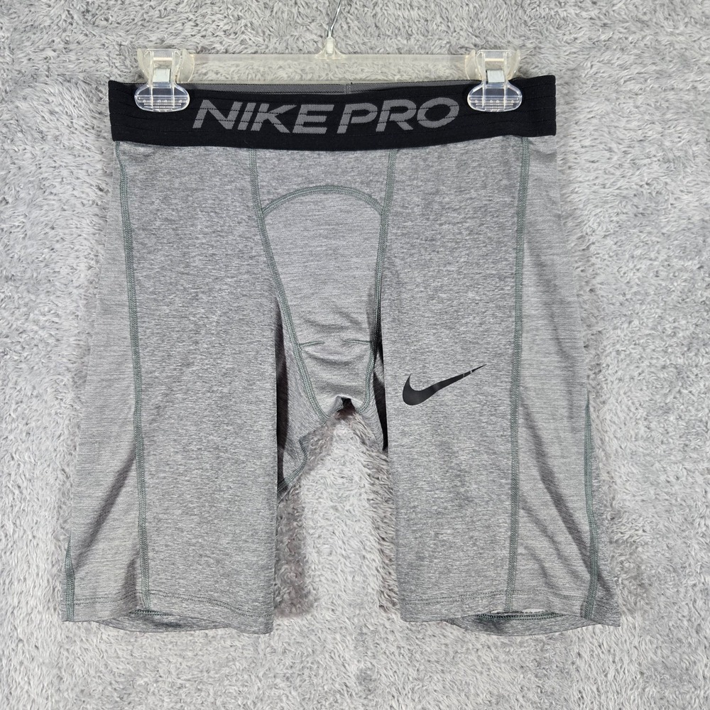 Nike Pro Dri-FIT Mens Compression Shorts Gray Tight Fit Training